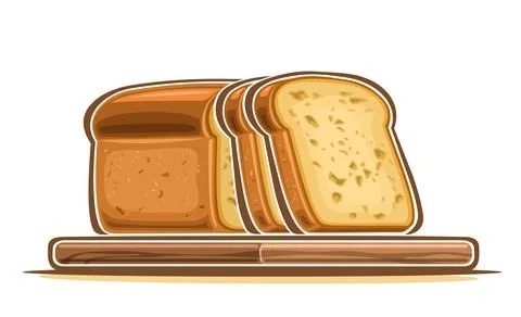 Vector illustration of Wheat Bread 库存插图