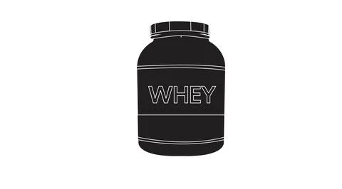 Vector Illustration of Whey Protein Bottle Stock Illustration