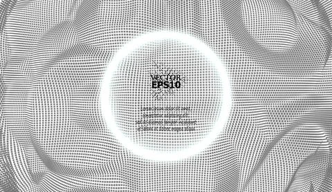 Vector illustration which consist of circles. Dotted gradient design for your Stock Illustration