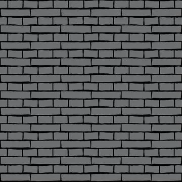 Vector illustration of a white brick wall pattern on a dark background, wit.. Illustrazione stock