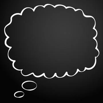 Vector illustration of white cloud over dark background. Eps10 Stock Illustration