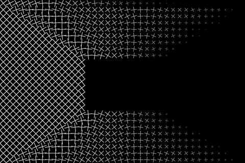 Vector illustration. White design on black background. Line pattern 스톡 일러스트