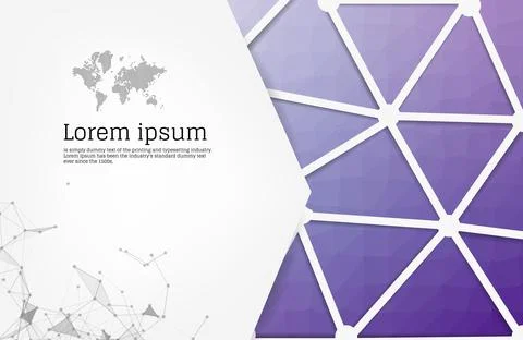 Vector illustration white paper (blank space for your content) on Abstract 3D Stock Illustration