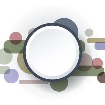 Vector illustration of white paper round bubble Stock Illustration