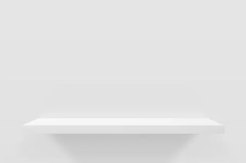 Vector illustration of white shelf. Illustrazione stock