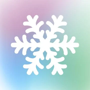 Vector illustration. White snowflake blue colorful background Stock Illustration