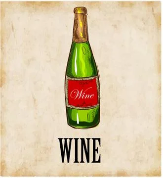 Vector illustration of a wine Stock Illustration