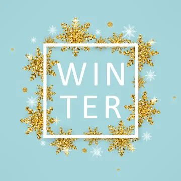 Vector illustration of winter poster template Stock Illustration