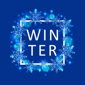 Vector illustration of winter poster template Stock Illustration