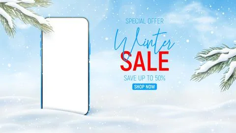 Vector illustration of winter sale Stock Illustration
