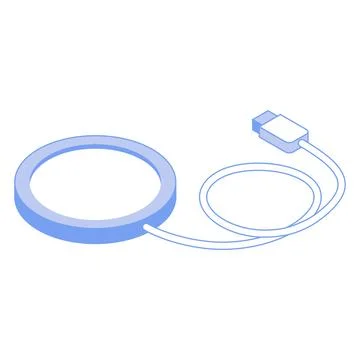 Vector illustration of a wireless charging in a minimalist isometric style Stock Illustration