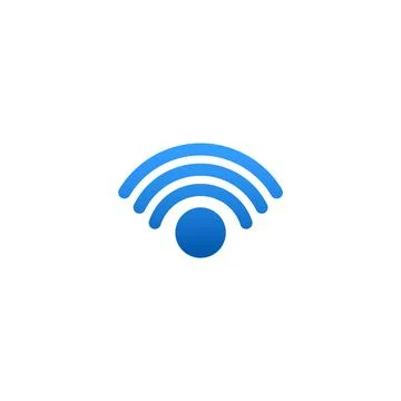 Vector illustration of wireless communication with blue light wifi signal. Illustrazione stock