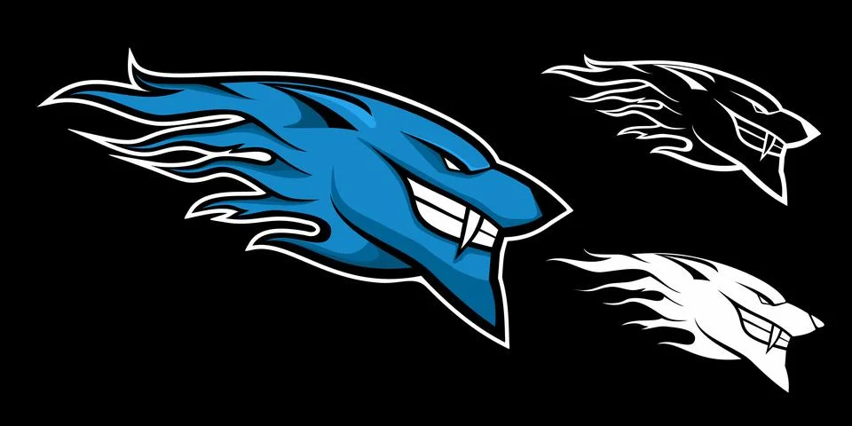 Vector illustration of a wolf head Stock Illustration