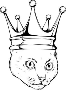 Vector illustration of Wolf head. Outlined drawing. Stock-Illustration