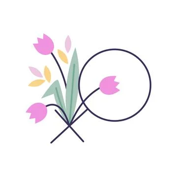 Vector illustration of womans day icon on white background. Stock Illustration