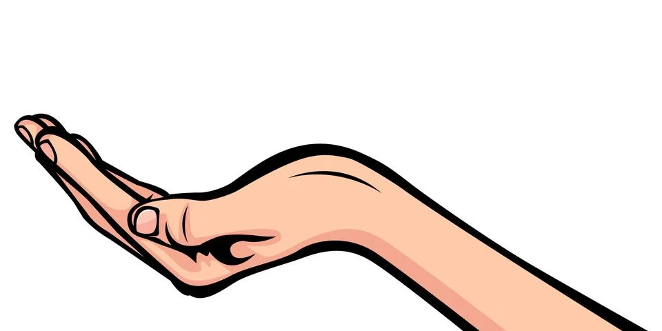 Vector Illustration of Womans Open Hand Pose Stock Illustration