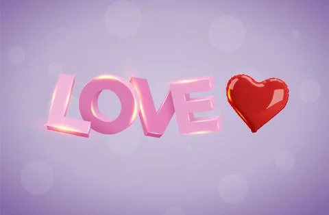 Vector illustration of the word love Illustrazione stock