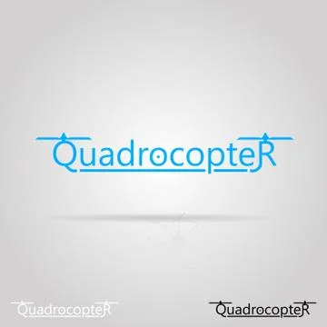 Vector illustration with word Quadrocopter Stock Illustration
