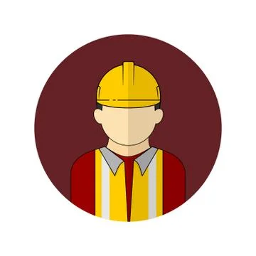 Vector illustration of the worker avatar icon Stock Illustration