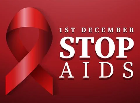 Vector Illustration Of World Aids Day with ribbon Stock Illustration