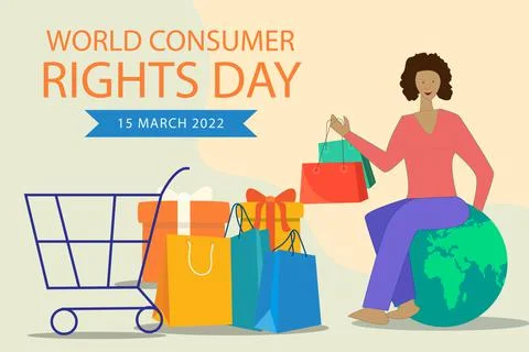 Vector illustration for World Consumer rights Day banner  Stock Illustration