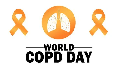 Vector illustration of World COPD day (Chronic Obstructive Pulmonary Disease) Illustrazione stock