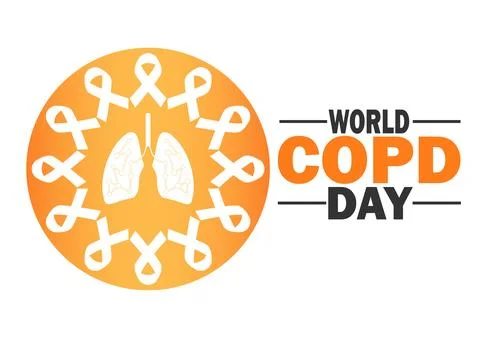Vector illustration of World COPD day (Chronic Obstructive Pulmonary Disease) Stock-Illustration