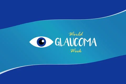 Vector Illustration of World Glaucoma Week. Healthy eye awareness Stock Illustration