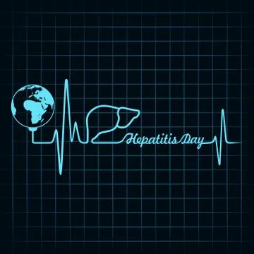 Vector illustration of World Hepatitis Day Illustrazione stock