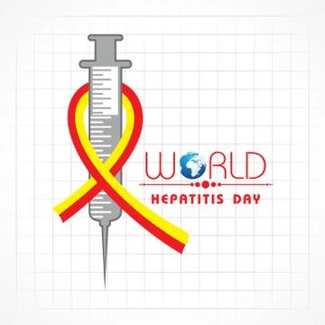 Vector illustration of World Hepatitis Day Stock Illustration