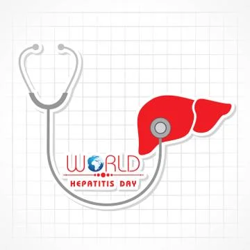 Vector illustration of World Hepatitis Day Stock Illustration