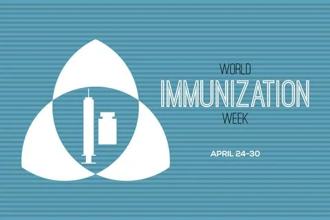 Vector illustration of World Immunization week Stock Illustration