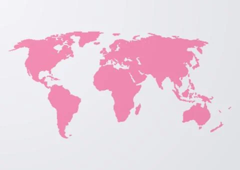 Vector illustration of a world map Stock Illustration