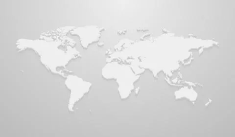 Vector illustration of world map mockup for infographics on the gray backgrou 库存插图