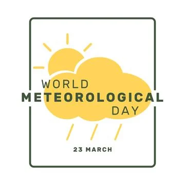 Vector illustration of World Meteorological Day in flat design Stock Illustration