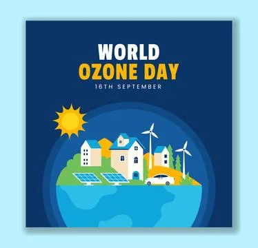 Vector Illustration for World Ozone Day with Hand Drawn Elements and Cartoo.. 스톡 일러스트