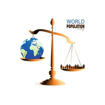 Vector Illustration of World Population Day 11 July Illustrazione stock