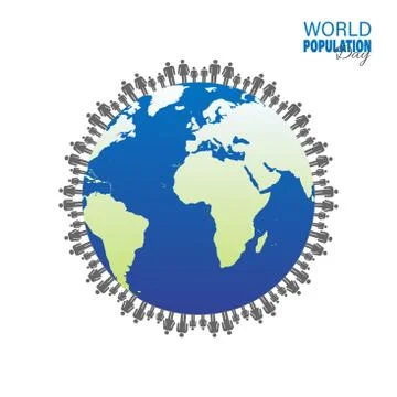 Vector Illustration of World Population Day 11 July Illustrazione stock