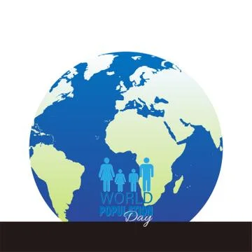 Vector Illustration of World Population Day 11 July Illustrazione stock