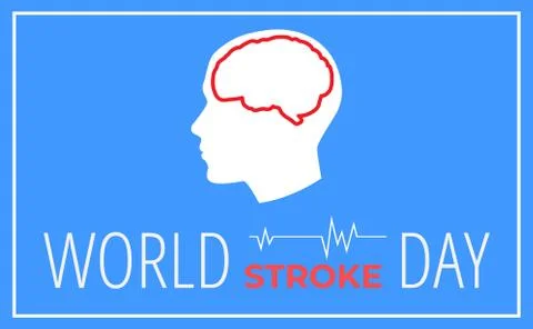 Vector illustration of World Stroke Day. Health care campaign. Stock Illustration