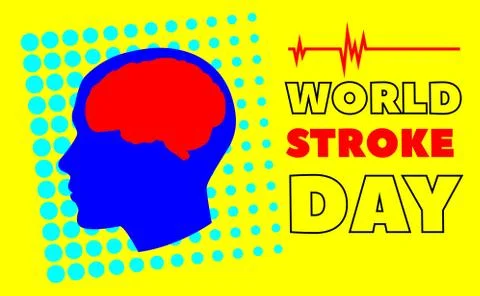 Vector illustration of World Stroke Day. Health care campaign. Stock Illustration