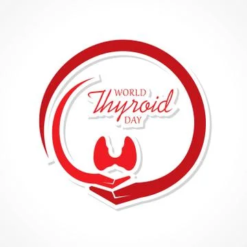 Vector illustration of World Thyroid Day Poster - Medical Concept Stock Illustration