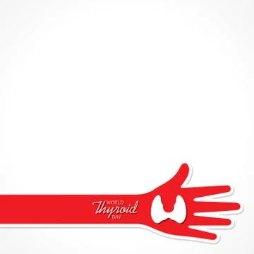 Vector illustration of World Thyroid Day Poster - Medical Concept Stock Illustration