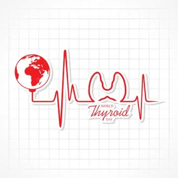 Vector illustration of World Thyroid Day Poster - Medical Concept Illustrazione stock