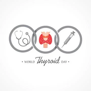 Vector illustration for World Thyroid Day which is held on 25 may Stock Illustration