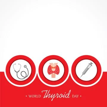 Vector illustration for World Thyroid Day which is held on 25 may Illustrazione stock