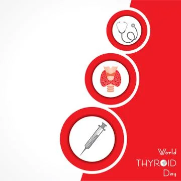 Vector illustration for World Thyroid Day which is held on 25 may Stock Illustration