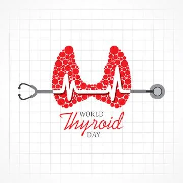 Vector illustration for World Thyroid Day which is held on 25 may Illustrazione stock