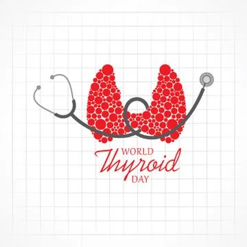 Vector illustration for World Thyroid Day which is held on 25 may Stock Illustration