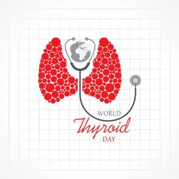 Vector illustration for World Thyroid Day which is held on 25 may Stock Illustration